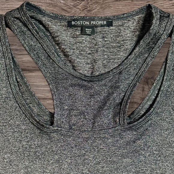 Boston Proper Gray Midi Dress - Picture 3 of 8